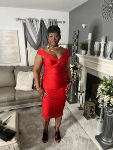 Elegant In Red Dress