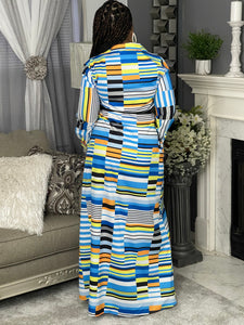 Fall Stripe Maxi Dress