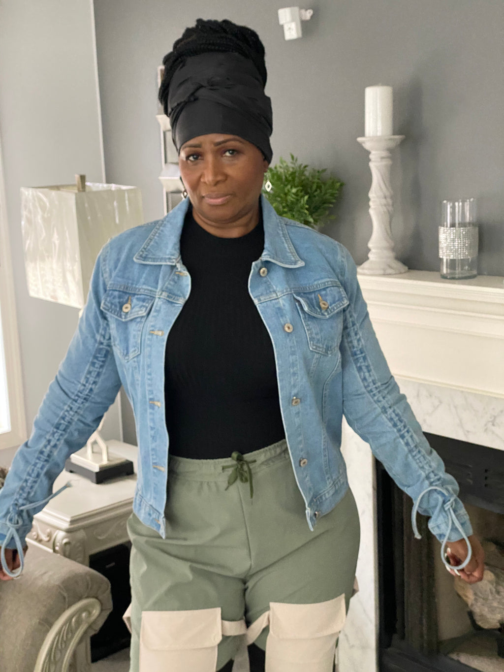 Jacket Pull String Pull My String Denim Jacket – Queens Kloset, LLC